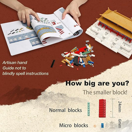 Chinese Architecture Micro Building Blocks Set Hall of Supreme Harmony Collection Model for Display 2166PCS Creative Toy Building Sets for Adults and Age 14+