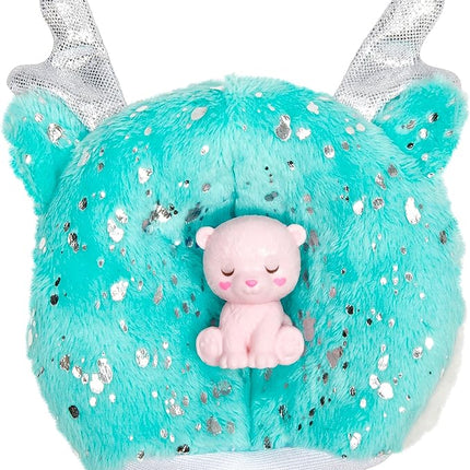 Barbie Cutie Reveal Advent Calendar & Doll, Blue & Pink Hair, 25 Surprises Include Clothes, Accessories & Color-Change Pets, Holiday Toy for Kids