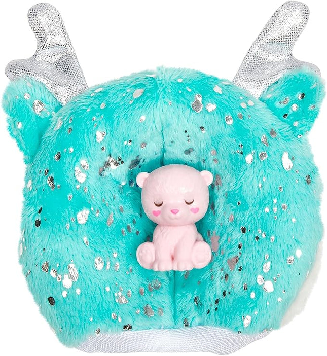 Barbie Cutie Reveal Advent Calendar & Doll, Blue & Pink Hair, 25 Surprises Include Clothes, Accessories & Color-Change Pets, Holiday Toy for Kids