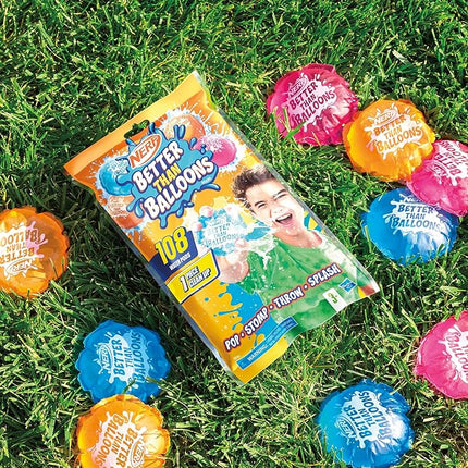 NERF Better Than Balloons Water Toys, 108 Pods, Easy 1 Piece Clean Up, Lots of Ways to Play, Backyard Water Fun, Gifts for Kids, Ages 3+