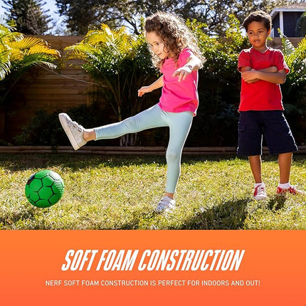 NERF Kids Foam Mini Soccer Ball - Proshot Youth Soft Mini Foam Soccer Ball - 7" Inch NERF Indoor + Outdoor for Kids