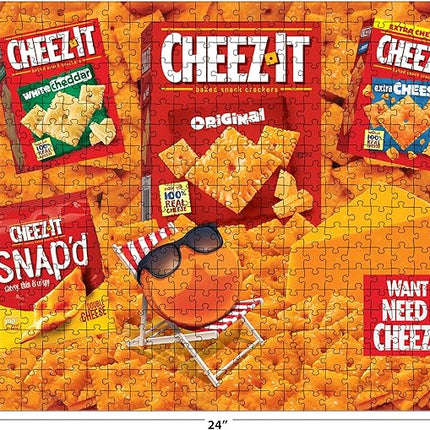 RoseArt - Snack Assortment - Cheez-It - 500 Piece Jigsaw Puzzle, Food-Themed Puzzle for Adults