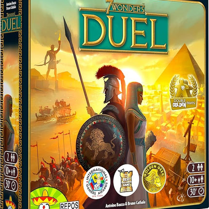 Asmodee 7 Wonders Duel Board Game BASE GAME - Intense Two-Player Battles in the Ancient World, Strategy Game for Kids and Adults, Ages 10+, 2 Players, 30 Minute Playtime