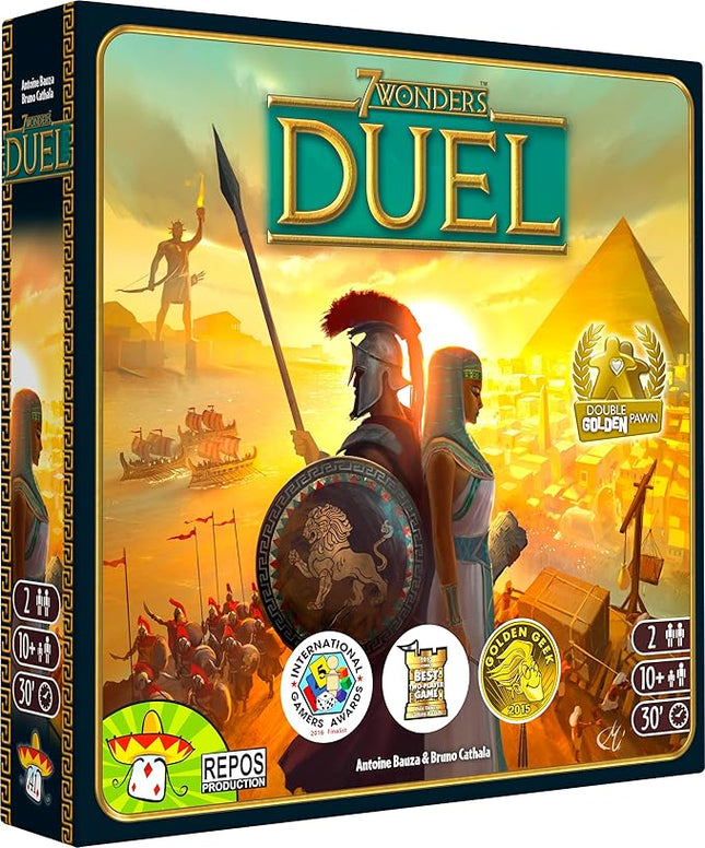Asmodee 7 Wonders Duel Board Game BASE GAME - Intense Two-Player Battles in the Ancient World, Strategy Game for Kids and Adults, Ages 10+, 2 Players, 30 Minute Playtime
