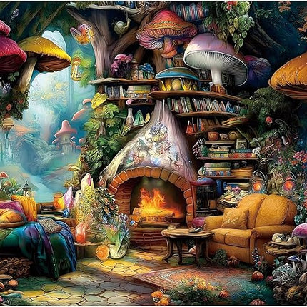 Blueforest 1000 Piece Jigsaw Puzzle for Adults - Magical Forest Living Room Scene, Intermediate Difficult Puzzle with Premium Cardboard, 27.5"x19.7" Size for Relaxation, Family Bonding & Gifting