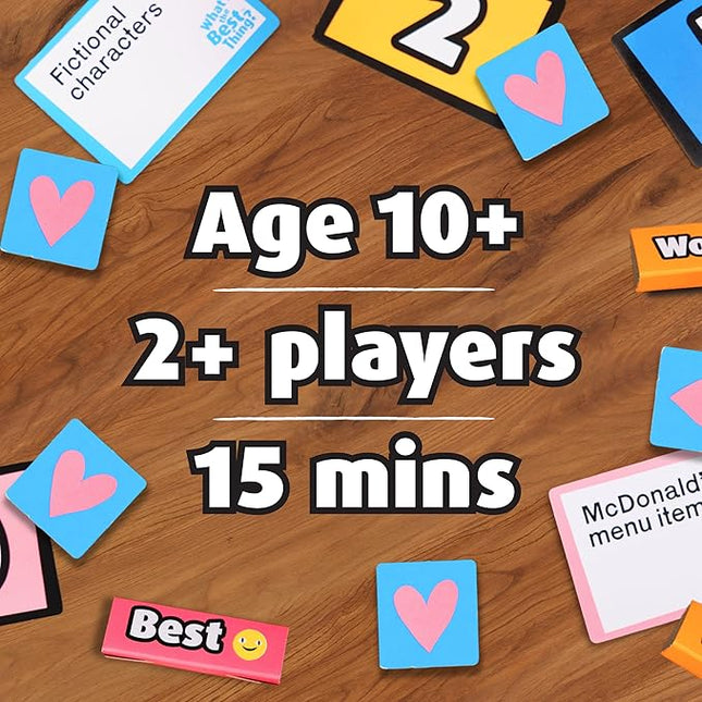 What's The Best Thing Hilarious Ranking Board Game for Teens and Adults, Perfect for Birthday Parties and Game Nights