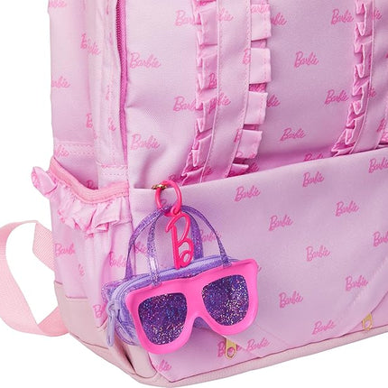 Barbie Clothes & Accessories, Deluxe Sunglasses-Shaped Bag with Keychain, Multicolor Gingham Dress & Summery Accessories for Fashion Dolls