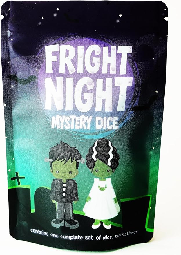 1985 Games Fright Night Dice Bag - Wide Range of Patterns for Gaming, Role Playing, Table Games