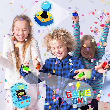 24PCS Video Game Party Favors-LED Finger Lights：Glow-in-the-Dark Light-Up Toys Bulk for Kids,Gamer Birthday Party Decorations Supplies, Party Goodie Bags Stuffers, Classroom Prizes, Fun Gifts