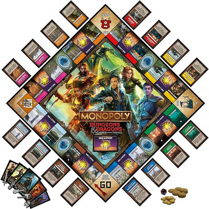 Hasbro Gaming Monopoly Dungeons & Dragons: Honor Among Thieves Game, Inspired by The D&D Movie, Monopoly D&D Board Game for 2-5 Players, Ages 8 and Up