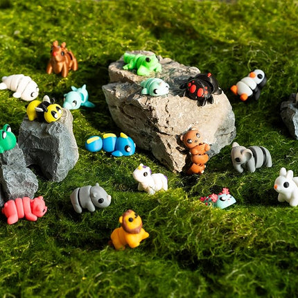 21 pcs Mini 3D Printed Animal Figurines, Flexible Articulated Fidget Toys, Cute Desk Decor, Party Favors, Goodie Bag Stuffers, Gifts for Kids Carnival Prizes Graduation Rewards (21pcs)