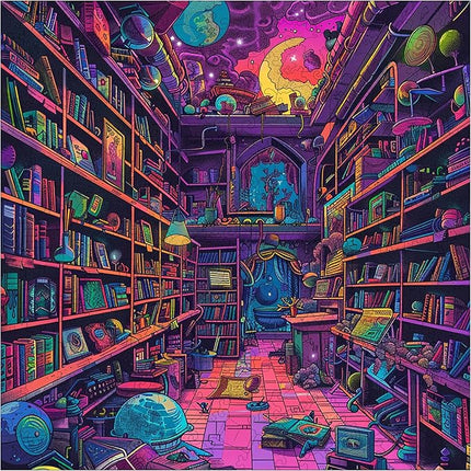 Wooden Jigsaw Puzzle for Adults - Challenging 300 Piece Puzzle with Cool Shapes - Mind Bending Brain Teaser Collection (Chaos Chronicles)