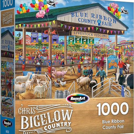 RoseArt - Chris Bigelow - Blue Ribbon County Fair - 1000 Piece Jigsaw Puzzle for Adults