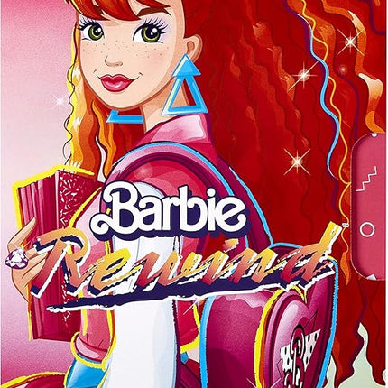 Barbie Rewind Doll, '80s Edition Schoolin' Around Outfit with Varsity Jacket, Acid-Washed Skirt and Rad Accessories