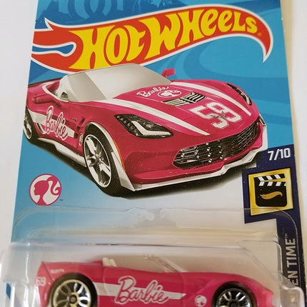 Hot Wheels 2018 Barbie Car Hw Screen Time 7/10 - '14 Corvette Stingray (Pink)