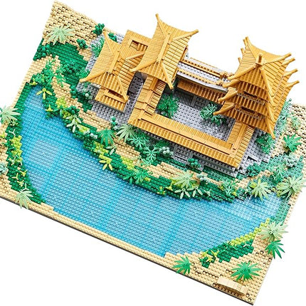 Chinese Architecture Micro Building Blocks Crescent Moon Spring Collection Model for Display for Adults Decorative Creative Toy Present for Age of 14+ 3350 PCS