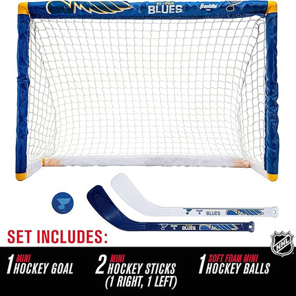 Franklin Sports NHL Mini Hockey Set - Kids Indoor Knee Hockey Goal, Ball, + 2 Stick Combo - Youth Team Indoor Toy Set - Official - Ages 3+