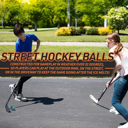 Franklin Sports NHL Street Hockey Balls - No Bounce Outdoor Street + Roller Hockey Balls - Official Size for Youth + Adult Street Hockey - Assorted Colors - 1, 2, 3, and 15 Bulk Packs