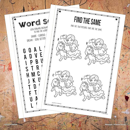 Barbie Coloring Book with Stickers, 4 Stamper Markers Included, 48 Pages, Mattel 54333