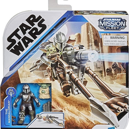 STAR WARS Mission Fleet Expedition Class The Mandalorian The Child Battle for The Bounty 2.5-Inch-Scale Figures and Vehicle, Kids Ages 4 and Up