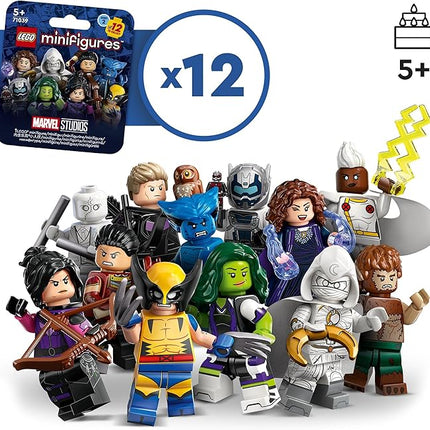LEGO 71039 Marvel Series 2 Mini Figures, 1 of 12 Iconic Disney+ Characters to Collect in Each Bag, Includes Wolverine, Hawkeye, She-Hulk, Echo and More (1 Piece, Style Sent Randomly)