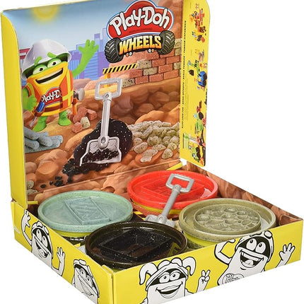 Play-Doh Wheels Buildin' Compound 4-Pack Bundle of Extra Large Cans, 4 Non-Toxic Colors