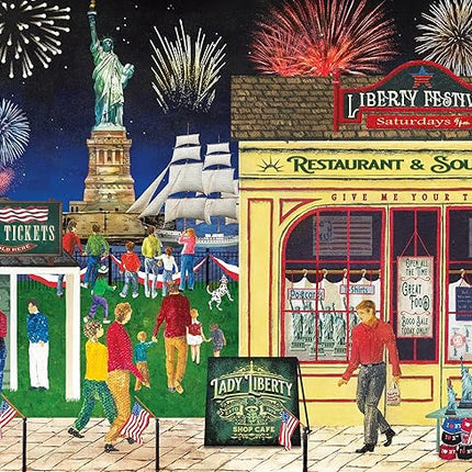 MasterPieces 500 Piece EZ Grip Jigsaw Puzzle for Adults, Family, Or Youth - Lady Liberty - 19.25"x26.75"