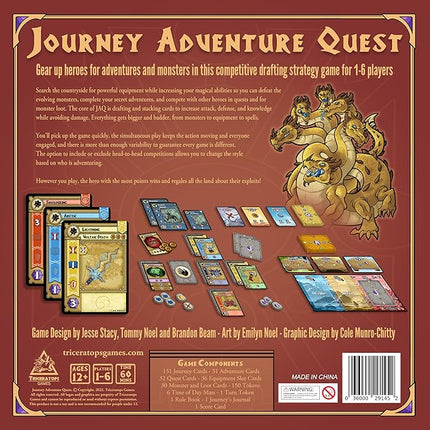 Journey Adventure Quest Fantasy Card Drafting Strategy Game for Families and Adult Game Night, 1-6 Players, Ages 12+, Made