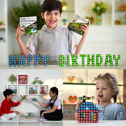 TOSY Magnet Fidget Spinner Mini - 8 Blocks, 3 in 1 Toy: Transformable Fidget Spinner, Infinity Cube, 2x2 Puzzle Cube, Stress Relief, STEM Sensory Magnet Tiles Birthday Gift for Kids/Boys/Girls/Adults