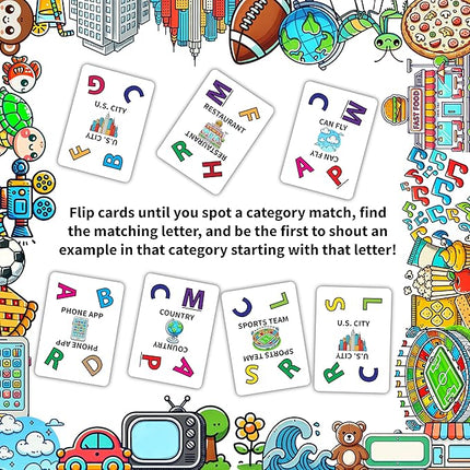 Catchpair - Quick-Thinking Word & Category Card Game - Easy to Learn Word Games for Adults and Families - 9+ Ages 2-6 Players 10-15 Mins