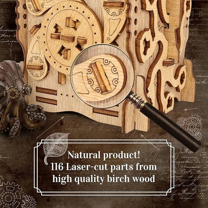 iDventure Cluebox - Captain's Nemo Nautilus - Escape Room Game - Puzzle Box - Sequential 3D Puzzle for Adults - Brain Teaser - Birthday Gift Gadget for Men and Women - Money Box