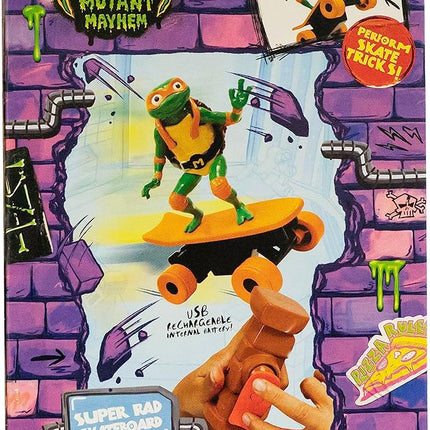 Teenage Mutant Ninja Turtles Michelangelo Half Pipe RC Vehicle Movie Edition Ages 5+ - Skate + Performs Tricks - 2.4GHz RC Controller