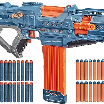 Nerf Elite 2.0 Turbine CS-18 Motorised Blaster, 36 Elite Darts, 18-Dart Clip, Outdoor Toys