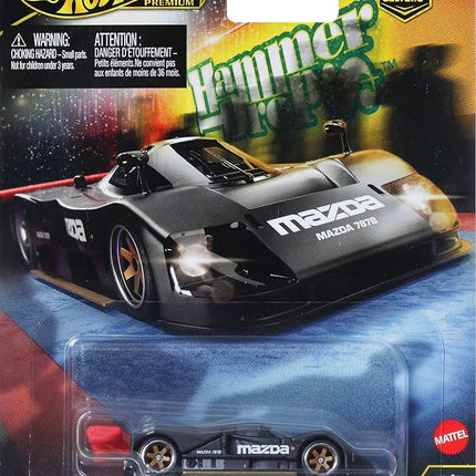 Hot Wheels Premium Car Culture Collectible Toy Car, 1:64 Scale Die-Cast Mazda 787B, Hammer Drop Vehicle with Real Riders Tires