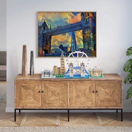 New Architecture London Skyline Building Set - Fun & Satisfying Model Kit with 3430pcs - Gift for Adults & Kids 14+ - Micro Mini Blocks