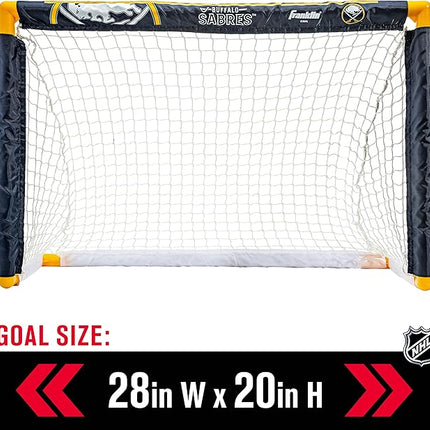 Franklin Sports NHL Mini Hockey Set - Kids Indoor Knee Hockey Goal, Ball, + 2 Stick Combo - Youth Team Indoor Toy Set - Official - Ages 3+