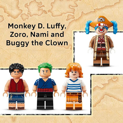 Lego ONE Piece Buggy The Clown’s Circus Tent Building Blocks - Creative Building Toy for Boys & Girls, 8+ - 4 Toy Figures & Playset for Pretend Play - Gift Idea for Birthdays & Anime Fans - 75637