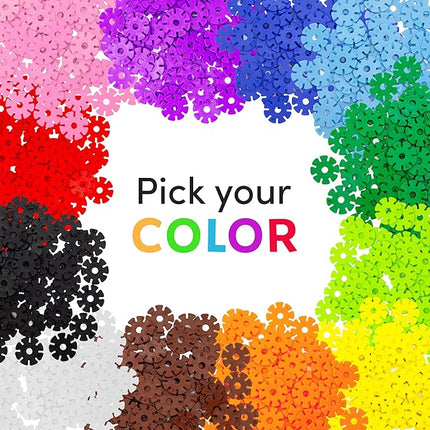 PicassoTiles Building Chip Interlocking Disc Construction Blocks in White Color STEM Learning Early Education Toy Engineering Playset Child Brain Development for Toddlers Girls Boys Kids Age 3+ PTF108