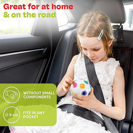 CUBIDI® Original Big Rainbow Puzzle Ball I Brain Teasers for Kids Ages 6-10 I for Boys and Girls 6+ Years I Ideal Travel Toy for Children | Fidget Puzzles for Adults