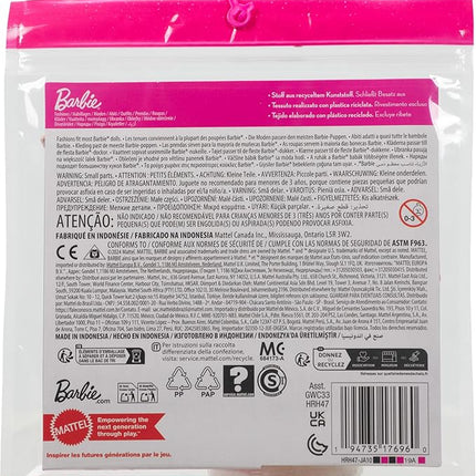 Barbie Clothes Set, Fashion & Accessory Pack for Barbie & Ken Dolls with 2 Complete Looks, Cherry-Inspired Theme