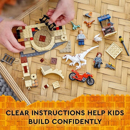 LEGO Jurassic World Atrociraptor Dinosaur: Bike Chase Set 76945, Dinosaur Toys for Boys, Girls, Kids Age 6 Plus, with 3 Dino Figures and Toy Motorcycle