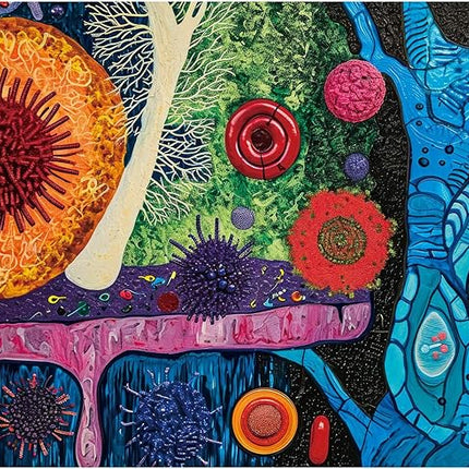 Vita Mosaic Jigsaw Puzzles, Puzzles for Adults 1000 Pieces, Cell Symphony Impossible Challenging Puzzles Game, Home Decoration Puzzle, Interlock Perfectly No Dust