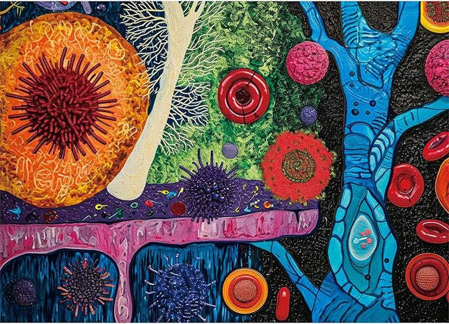 Vita Mosaic Jigsaw Puzzles, Puzzles for Adults 1000 Pieces, Cell Symphony Impossible Challenging Puzzles Game, Home Decoration Puzzle, Interlock Perfectly No Dust