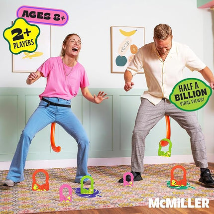 MCMILLER ENTERTAINMENT It’s Bananas! The Monkey Tail Game – Funny Family & Party Game for Kids & Adults | Hilarious Gift for Birthday, Christmas, Bachelorette, Thanksgiving, White Elephant