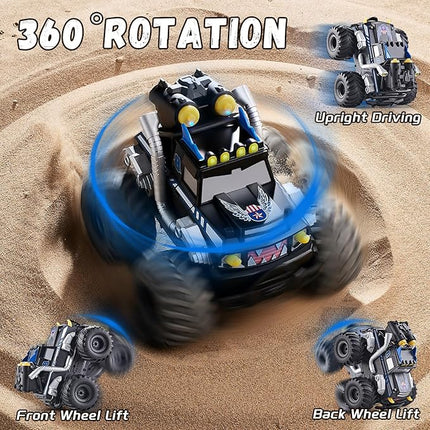 3-in-1 Amphibious Remote Control Car, RC Boat/Water Gun, 2.4GHz All Terrain Waterproof Monster Trucks for Boys Age 4-7 W/2 Batteries 70 min, Birthday Gift Pool Toys for Kids Ages 4-8
