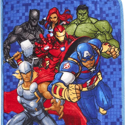 Super Soft Plush Toddler Quilted Nap Mat with Built in Blanket and Pillow