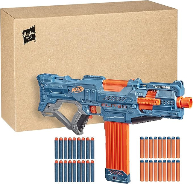 Nerf Elite 2.0 Turbine CS-18 Motorised Blaster, 36 Elite Darts, 18-Dart Clip, Outdoor Toys