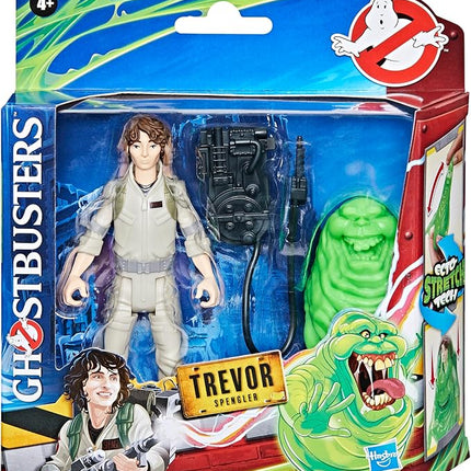 Ghostbusters Fright Features Trevor Spengler Action Figure with Ecto-Stretch Tech Slimer Ghost Toy Accessory, Toys for Kids Ages 4+