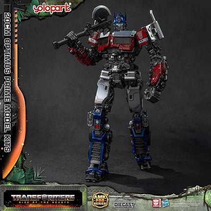 YOLOPARK Optimus Prime Transformers Rise of The Beasts Action Figure with Upgraded Weaponry- Diecast Version,7.87 Inch Highly Articulated Transformer Toys for Ages 15 and Up,No Converting