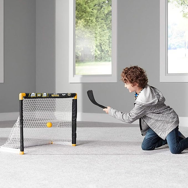 Franklin Sports NHL Mini Hockey Set - Kids Indoor Knee Hockey Goal, Ball, + 2 Stick Combo - Youth Team Indoor Toy Set - Official - Ages 3+